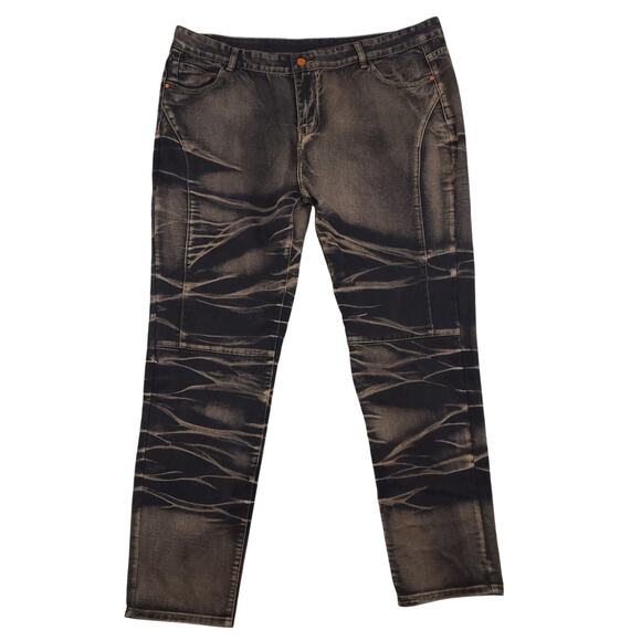 Mars Denim Fashion Men's Style 520 Jeans Sz 3XL Z. Andera Retro Baggy Dark Wash - Picture 3 of 15